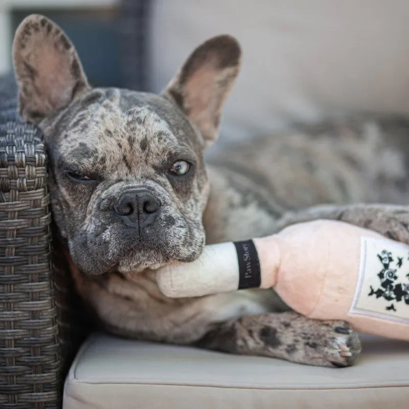 Rosé Bottle - Plush Squeaky Toy