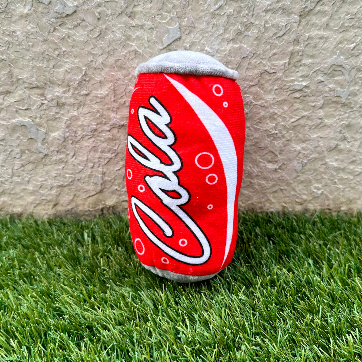 Cola Soda Can - Plush Squeaky Toy