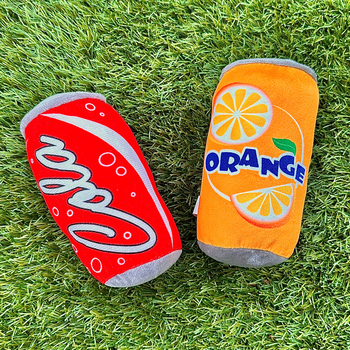 Cola Soda Can - Plush Squeaky Toy